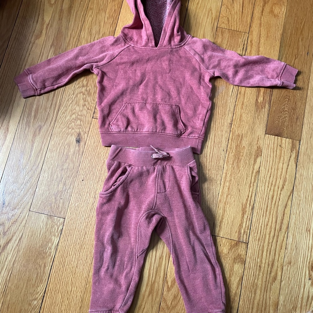 Pinkish orange Hooded Baby Outfit